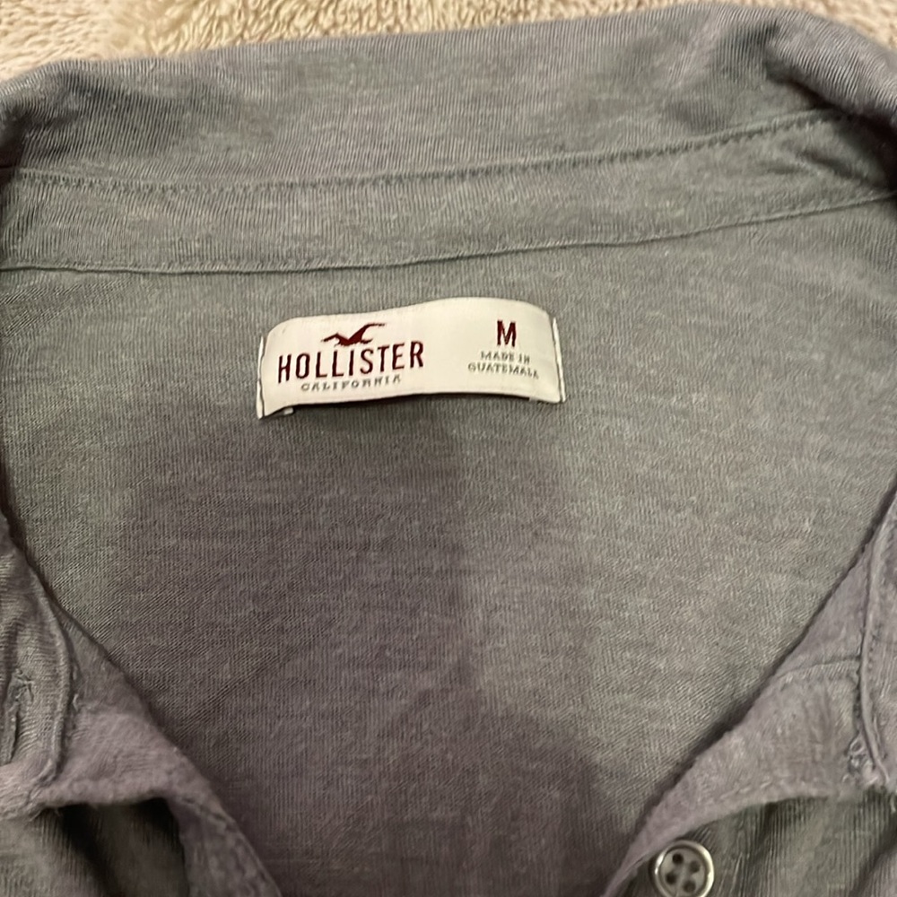 Gray Button Top - Picture 3 of 3